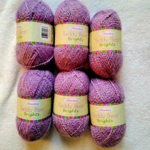 YARN HERRSCHNERS TEDDY BEAR BRIGHTS MAGIC LILAC